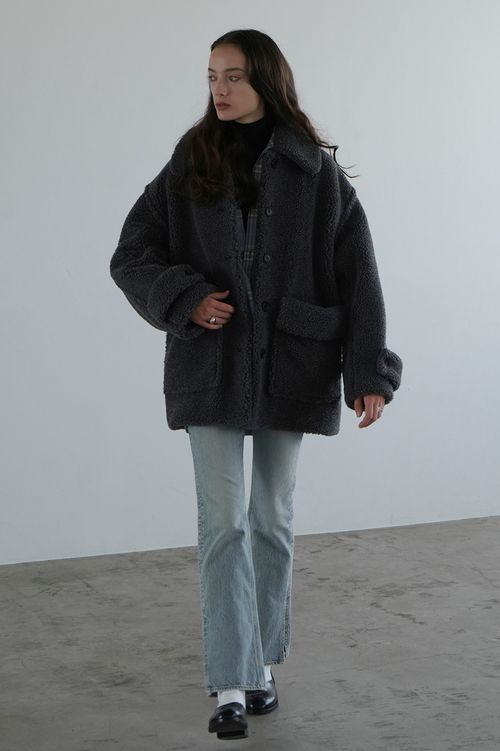 ビッグポケットボアオーバーコート