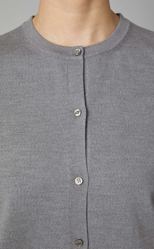 ウールクルーネックカーディガン