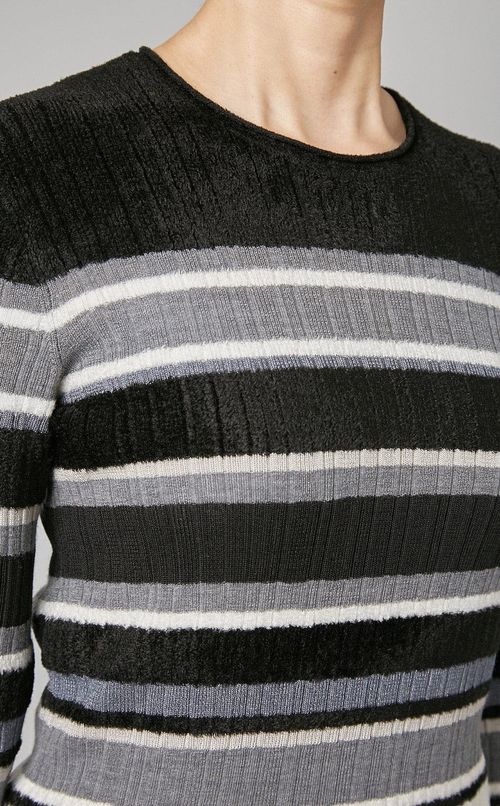 マルチボーダーニットプルオーバー