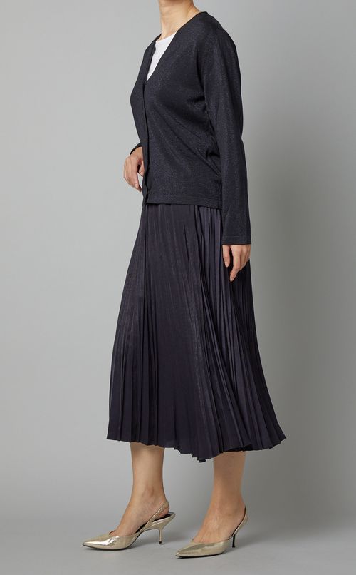 ラメニットVネックカーディガン