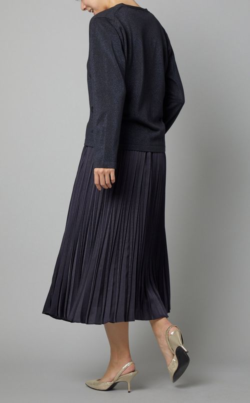 ラメニットVネックカーディガン