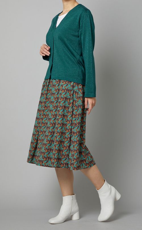 リバティプリントタックスカート