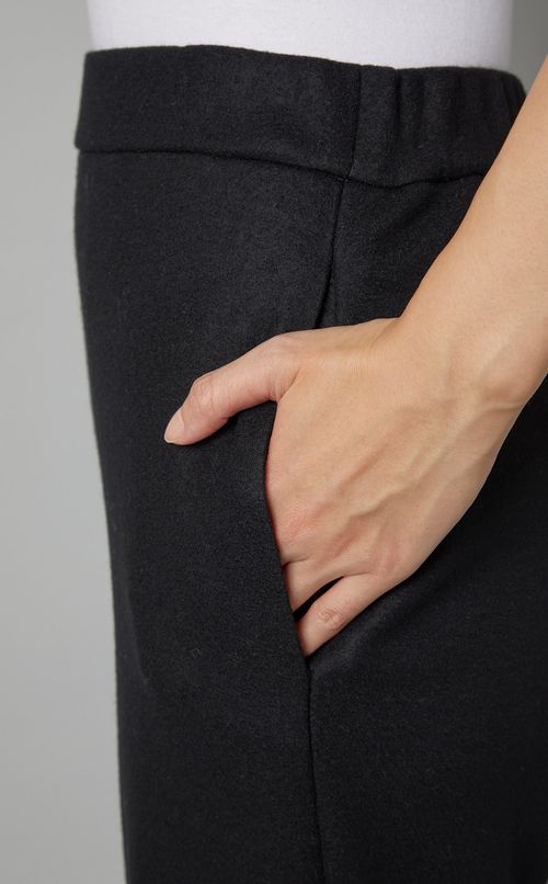 ウールプルオンワイドストレートパンツ