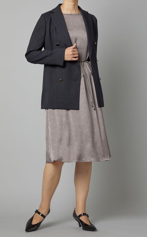 フリルディティールプリントワンピース