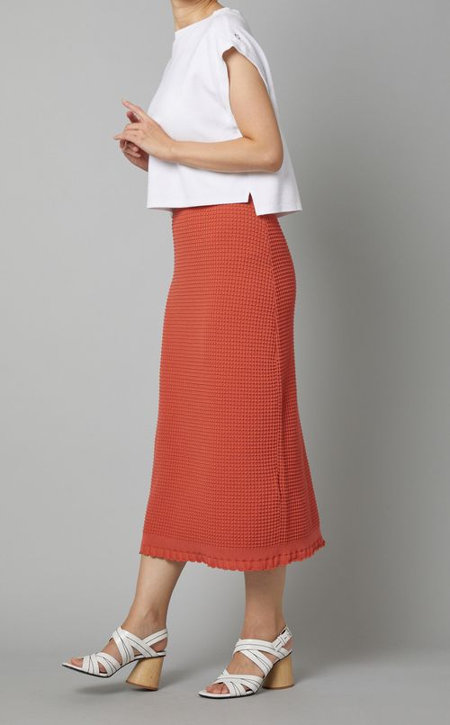 フリルスリムニットスカート