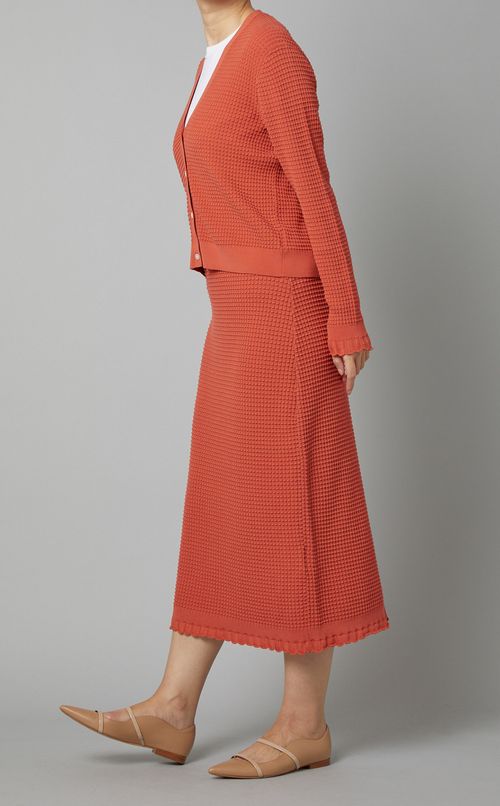 コットンレーストリムカーディガン