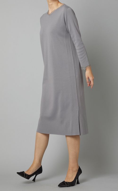 バルキーレーヨンニットワンピース