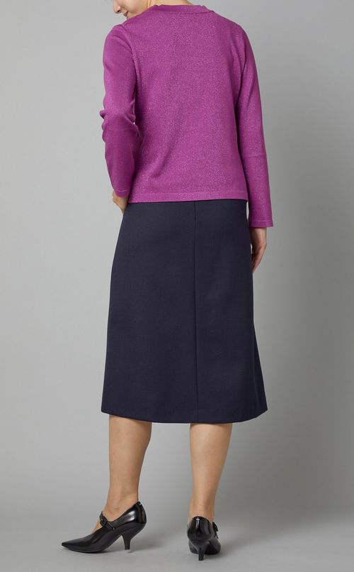 ラメニットリボンプルオーバー