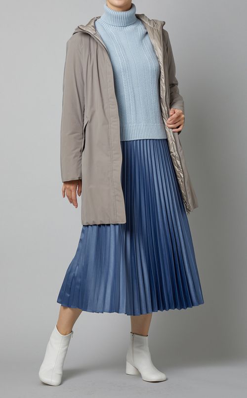 グロッシープリーツミディスカート