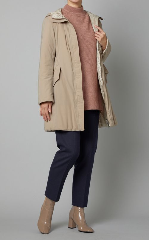 ウールダブルクロスクロップドパンツ