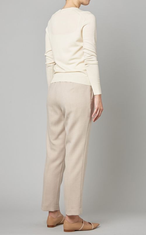 ウールダブルクロスクロップドパンツ