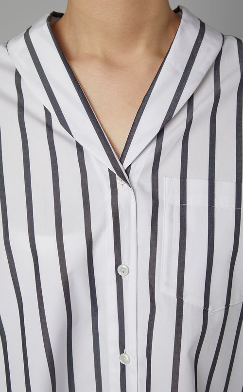 Aラインショールカラーシャツ