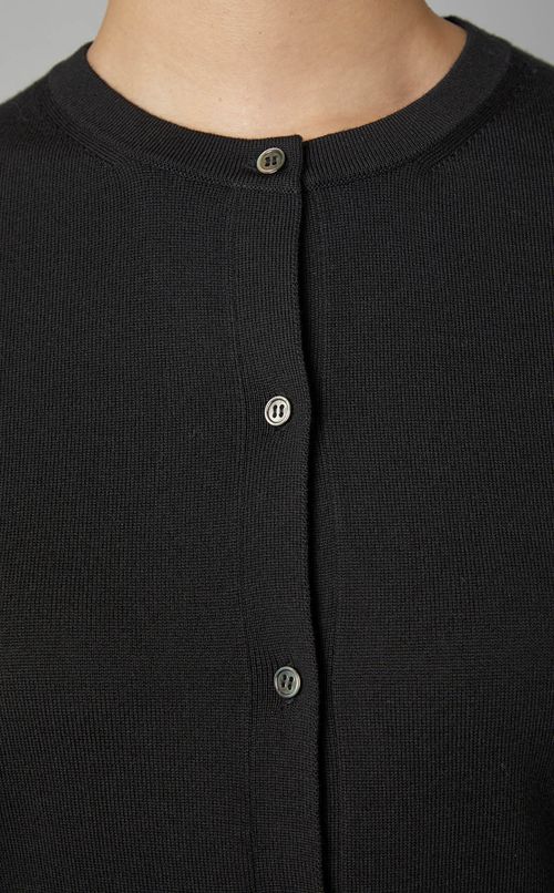 ウールクルーネックカーディガン