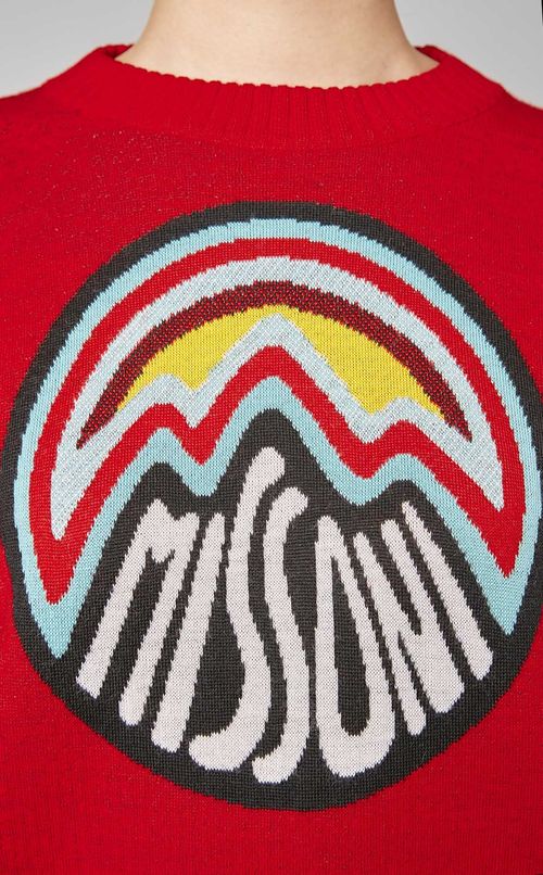 ロゴクルーネックニットプルオーバー