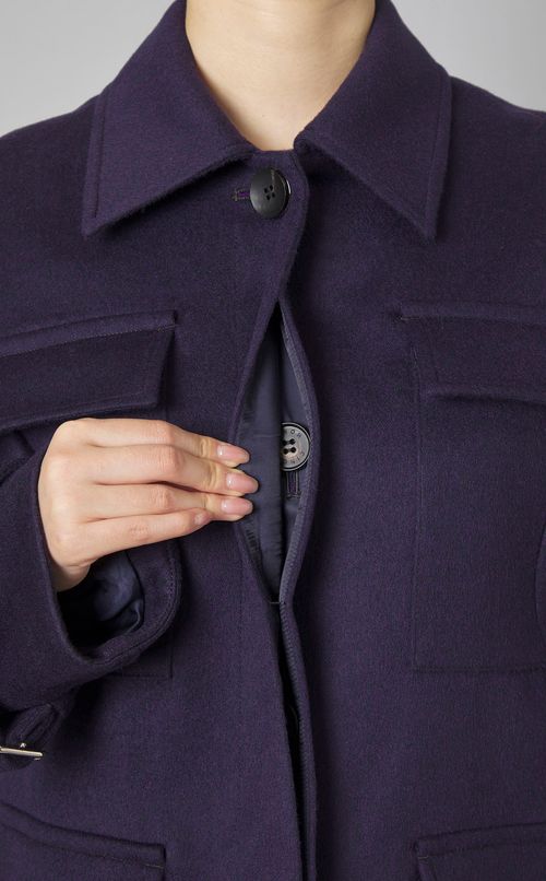 ウールビッグポケッ卜ジャケットコート