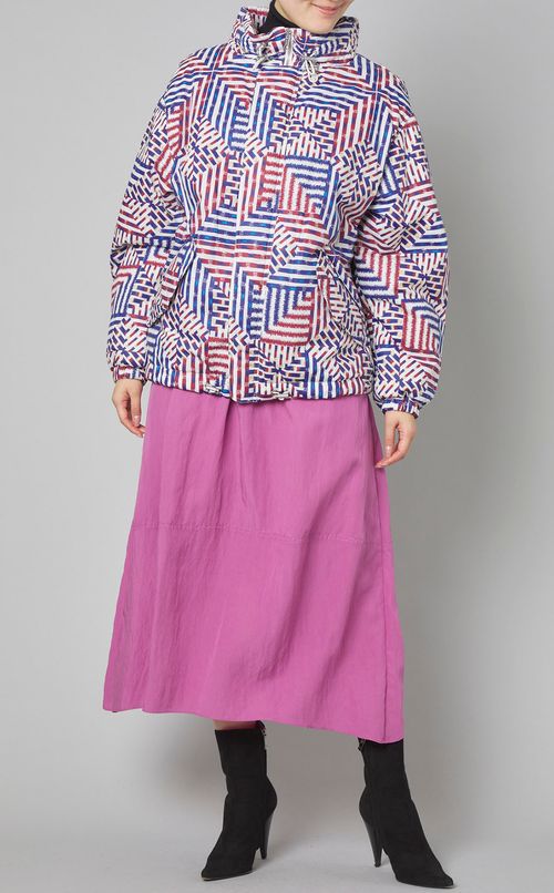 プリント中綿ダウンコート