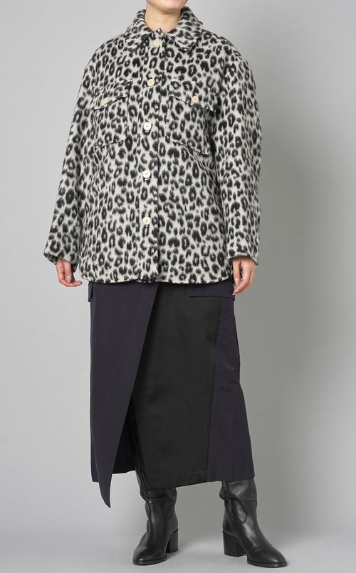 バイカラーラップカーゴスカート