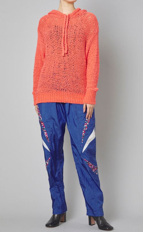 コットンナイロンフーディニット