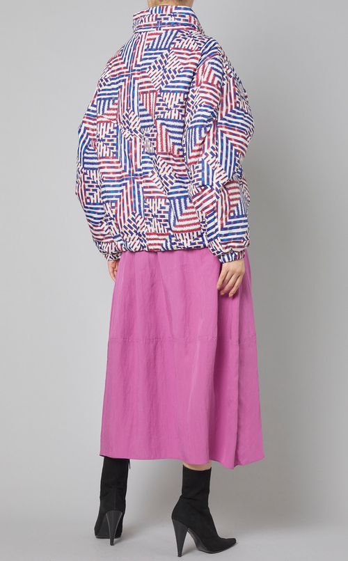 プリント中綿ダウンコート