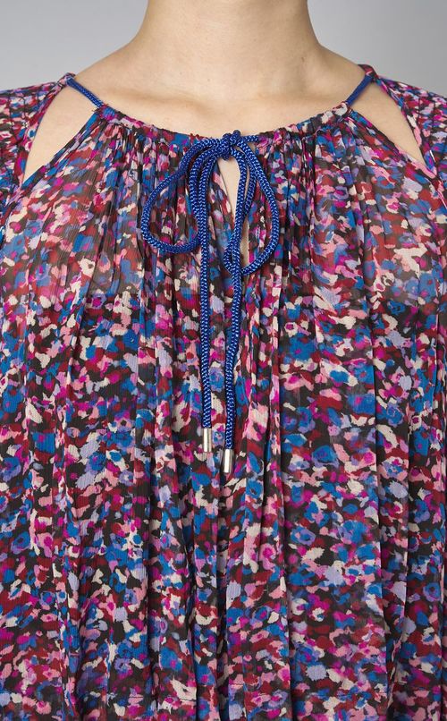 プリントスモックブラウス