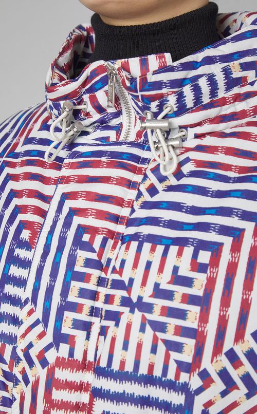 プリント中綿ダウンコート