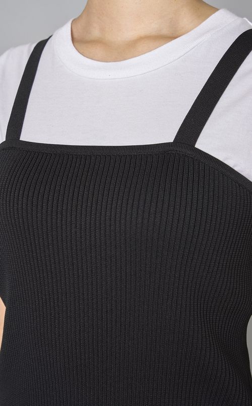 リブニットキャミソールスカートセット