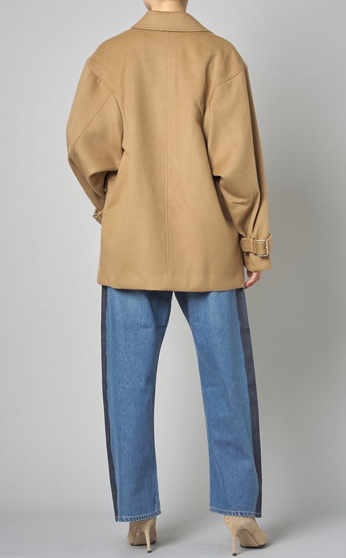 ウールビッグポケッ卜ジャケットコート