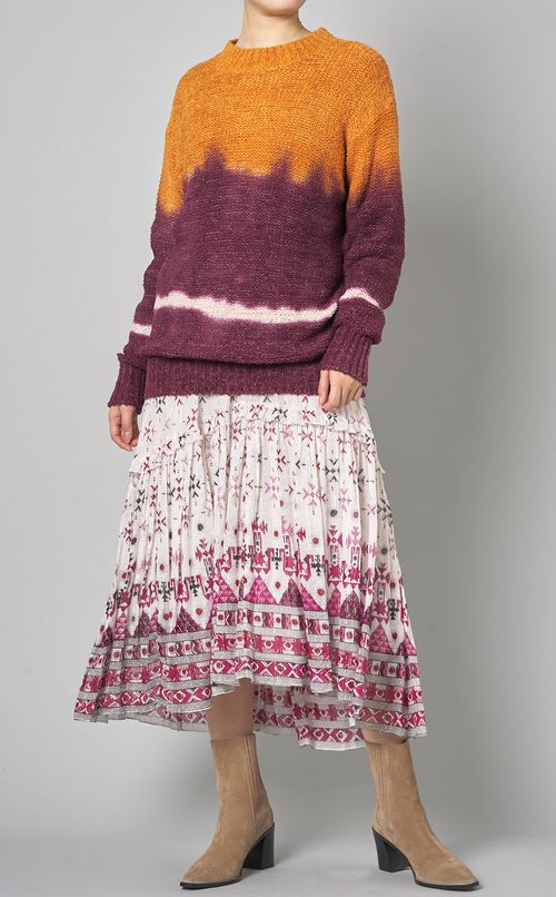 グラデーションクルーネックニット