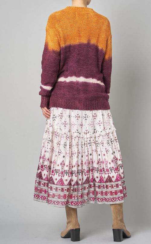 グラデーションクルーネックニット