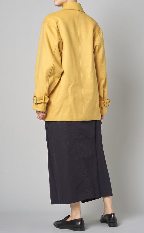 ウールビッグポケッ卜ジャケットコート