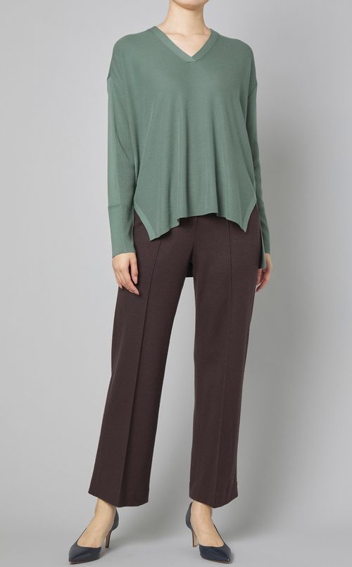 ウールスムースワイドパンツ