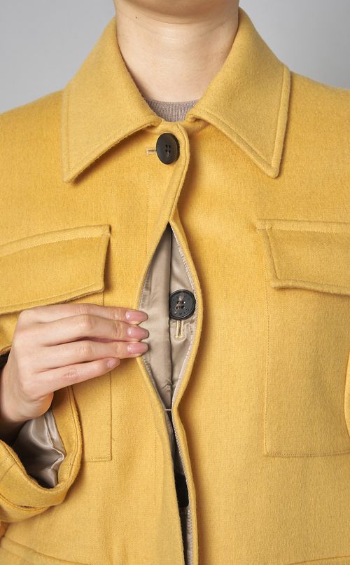 ウールビッグポケッ卜ジャケットコート