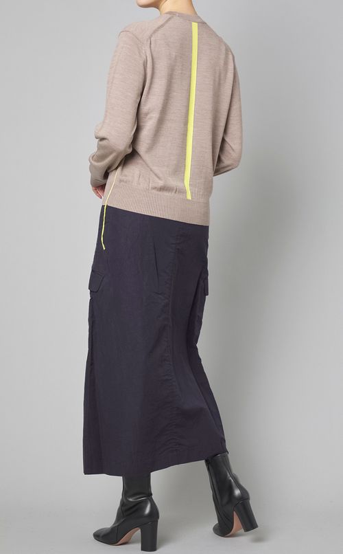 ウールクルーネックラインニッ卜