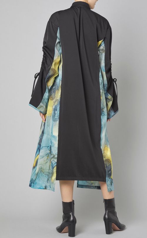 マーブルペイントパネルワンピース