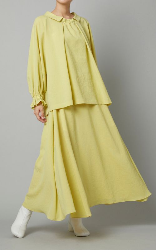 ランダムプリーツフレアスカート