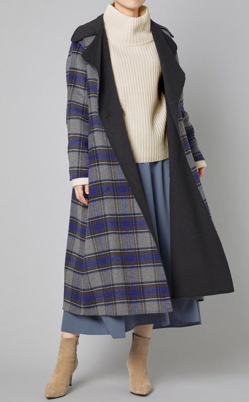 ラムミックスオフタートルニット