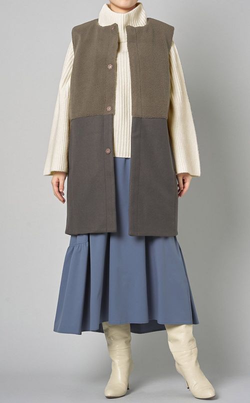 ラムミックスオフタートルニット