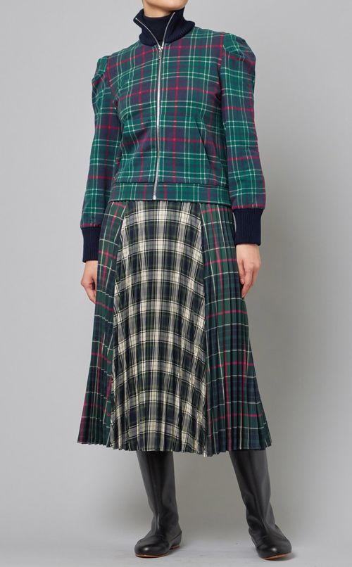 パッチワークチェックスカート