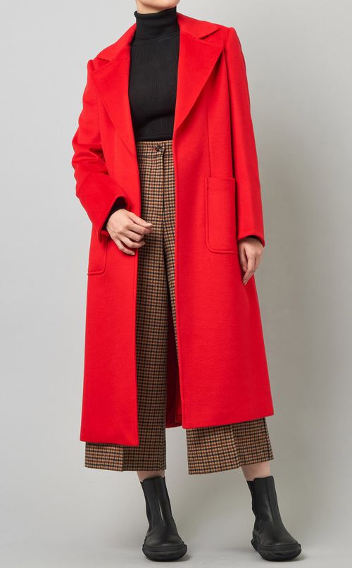 チェックワイドクロップドパンツ