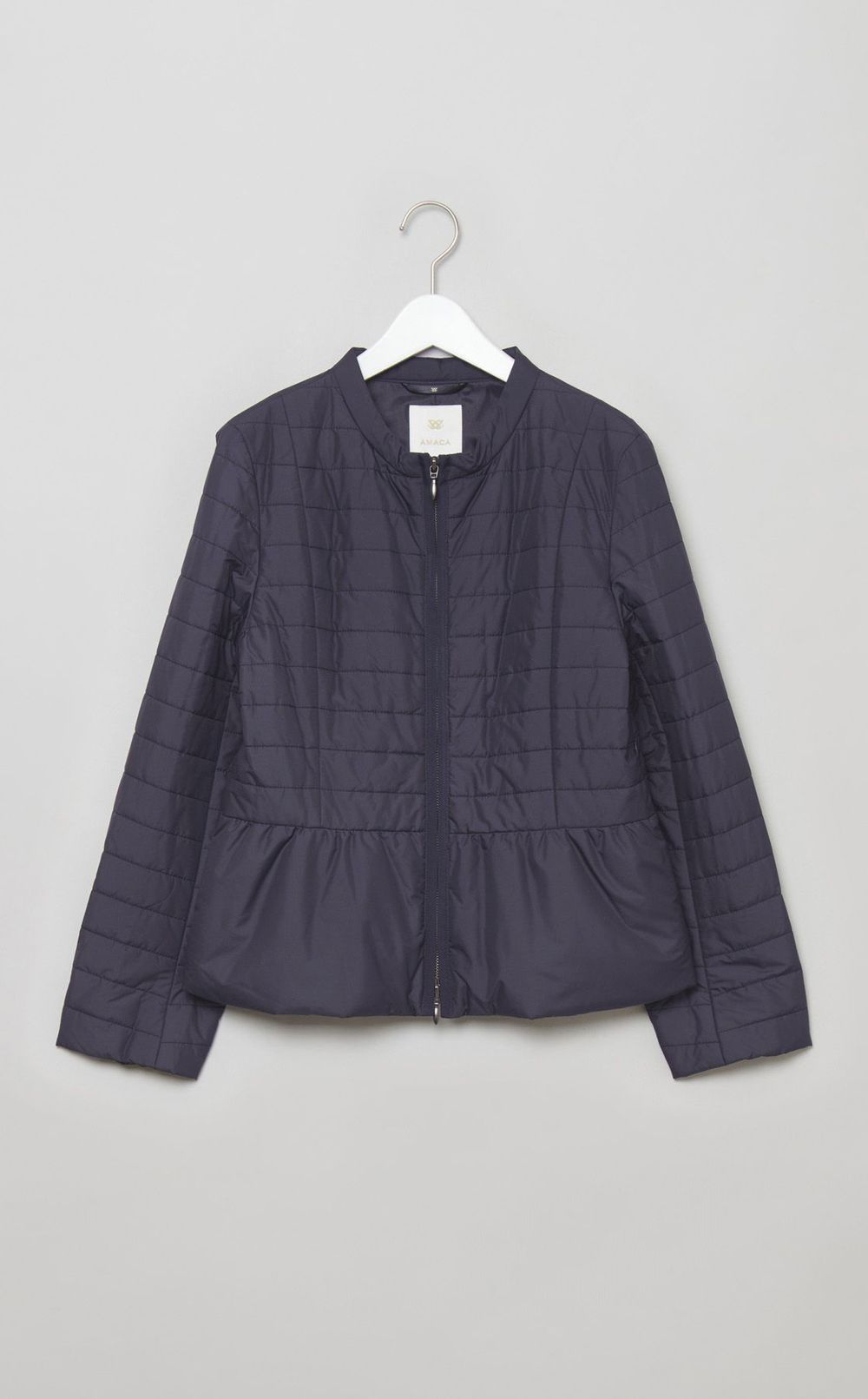 ペプラムキルトショートブルゾン