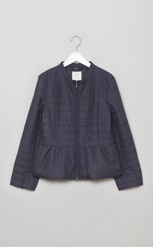 ペプラムキルトショートブルゾン