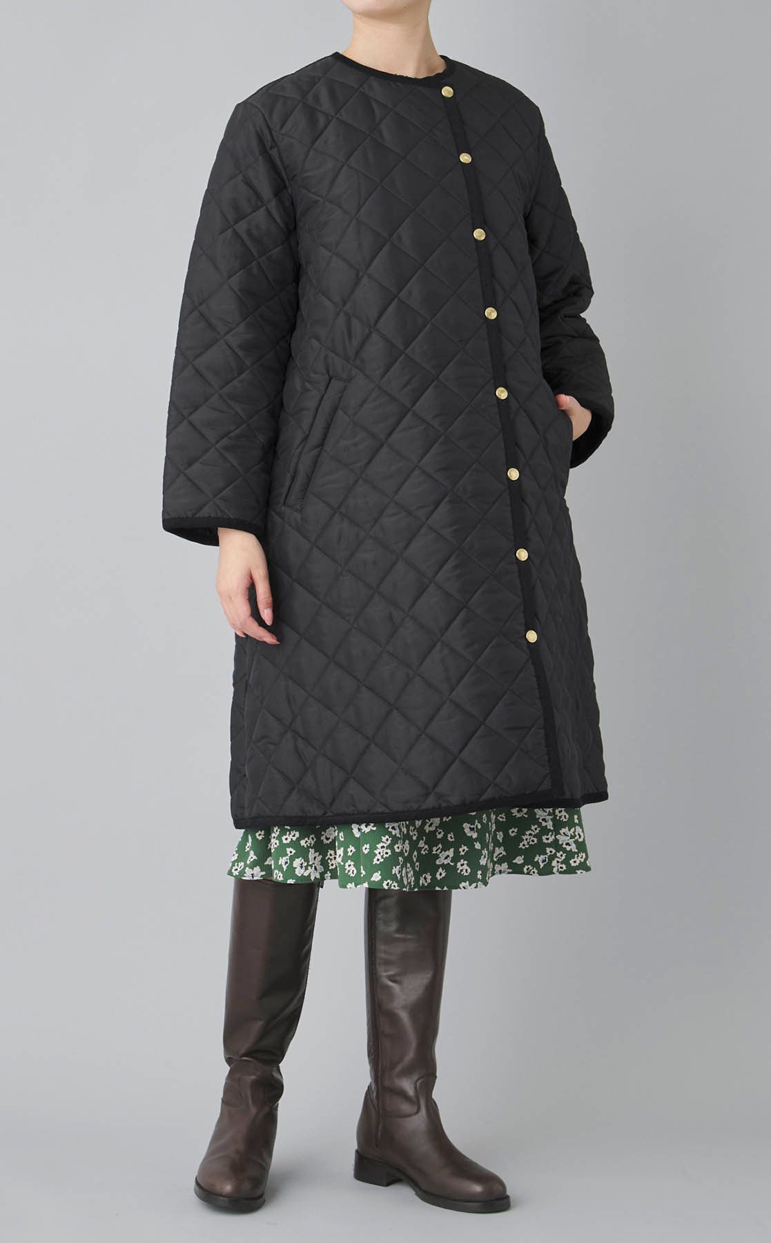 Traditional Weatherwear｜キルティングダブル仕立てロングコート