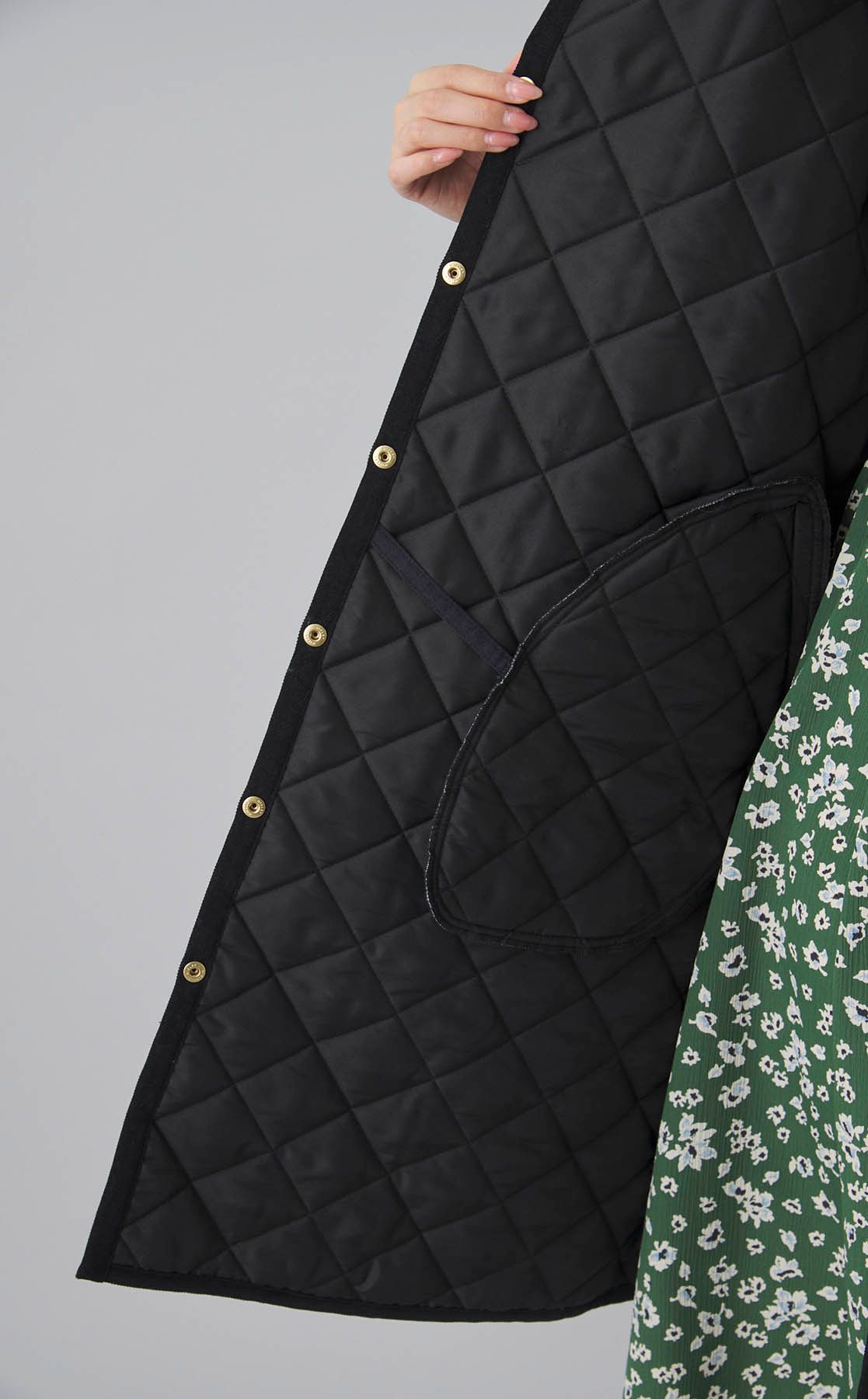 Traditional Weatherwear｜キルティングダブル仕立てロングコート