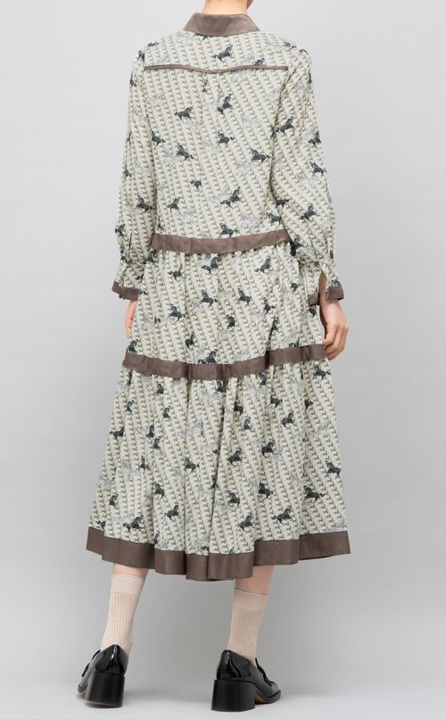 ホースプリントフレアワンピース