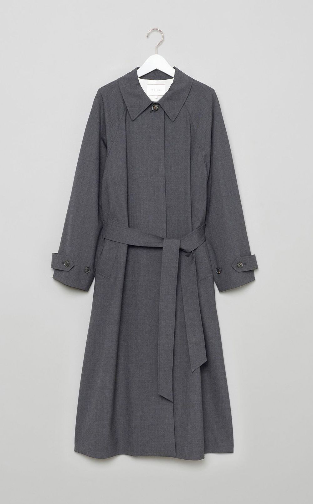 ウール混ステンカラーコート