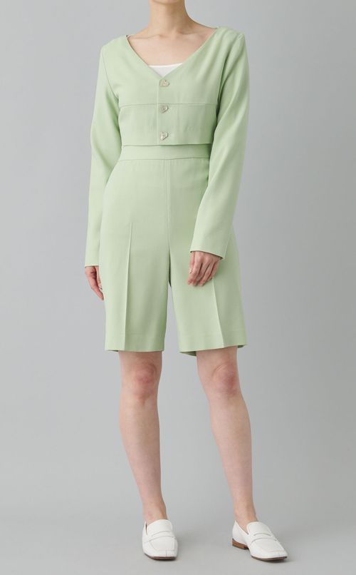 ウールジョーゼットクロップドトップス