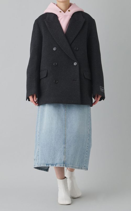 ウールダブルショートコート