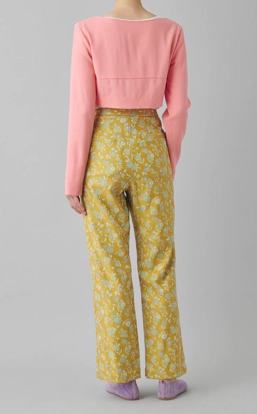 ウールジョーゼットクロップドトップス