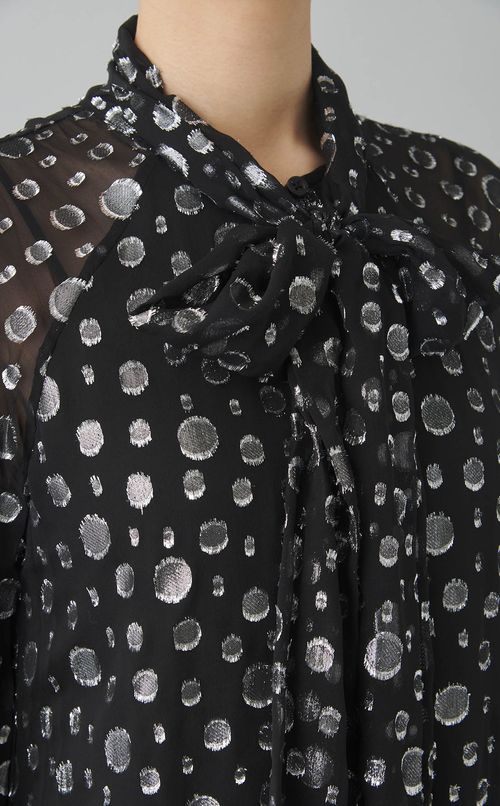 メタリックドットボウタイミニワンピース