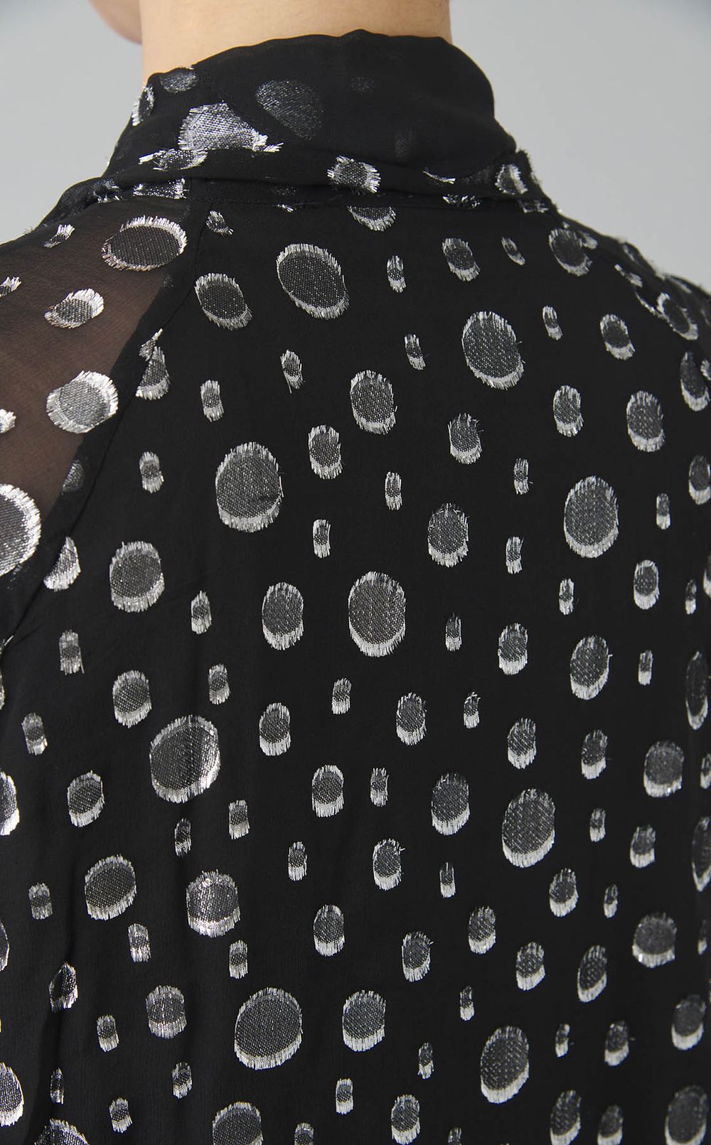 メタリックドットボウタイミニワンピース